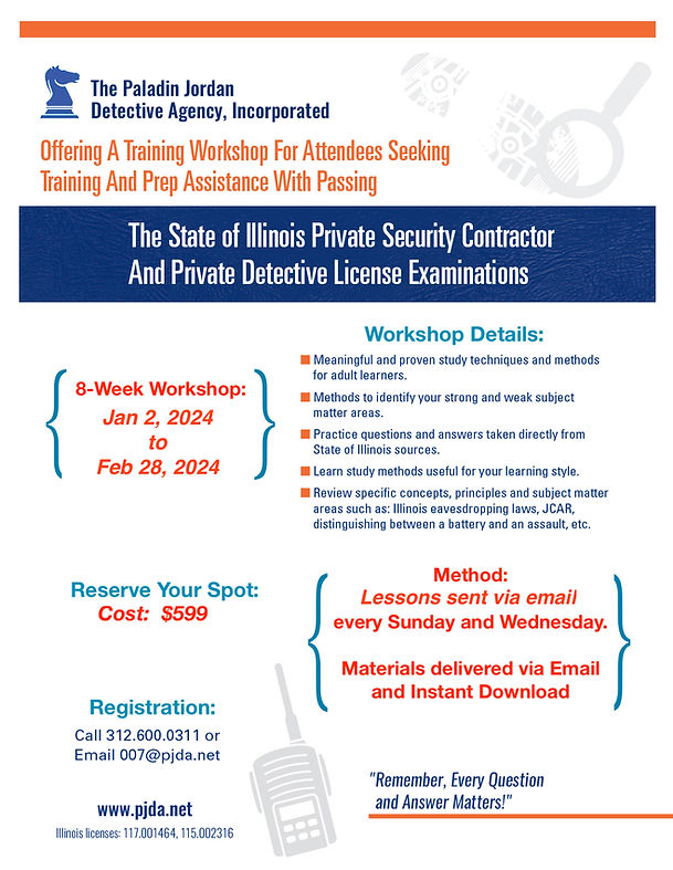 IL Security/Detective Exam Prep Class
